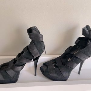 Bebe black sexy heels size 7